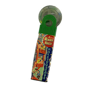 Vintage Steven's Wonder Wheel Kaleidoscope Toy Ferris Wheel Green 1972